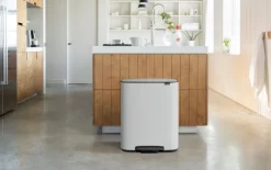Tretmülleimer Bo, weiß, 2 x 30 L