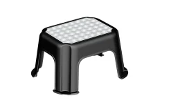 Trittschemel Paso in schwarz/silber metallic