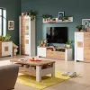 TV-Unterteil Matera, weiß/Altholz-Nachbildung