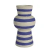 Vase, blau/weiß, 18 cm