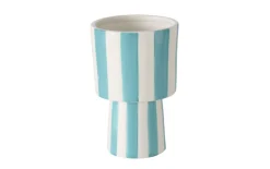Vase Diam, weiß/blau, 15,2 cm