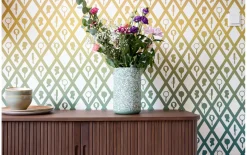 Vase Fajen aus Terrazzo in grün