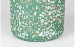 Vase Fajen aus Terrazzo in grün