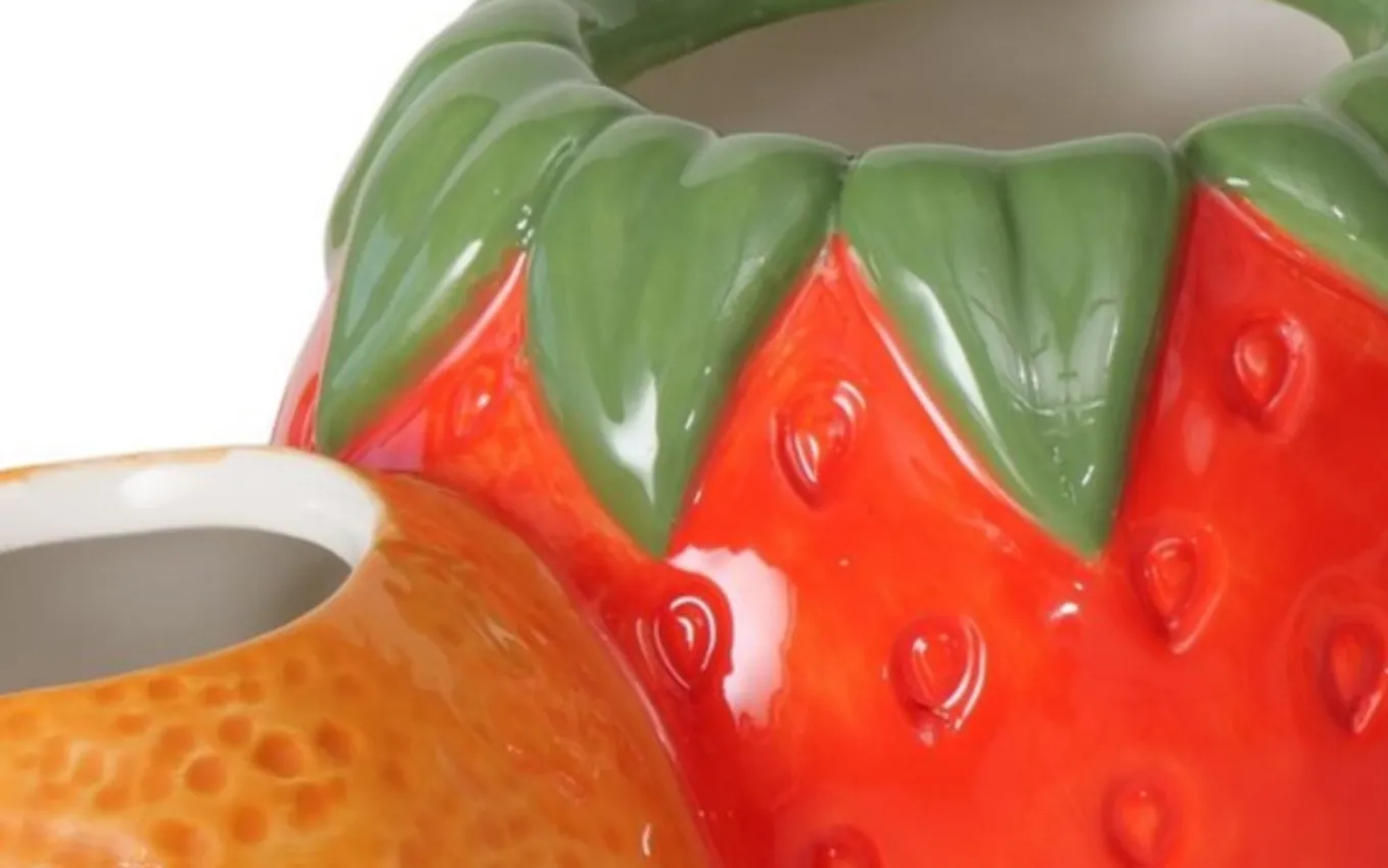 Vase Frutas, rot/orange/grün