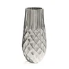 Vase in silber, 11 x 15 x 30 cm