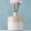 Vase Karmina, beige/weiß, 20 cm