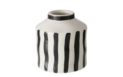 Vase Prymus, schwarz/weiß, 14 cm