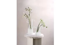 Vase rayu glass, weiß, 17 cm