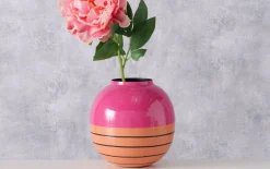 Vase Tucol, pink/orange