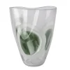 Vase, weiß/grün, 28 cm