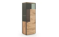 Vitrine Andra, Eiche rustico/anthrazit, 174 cm