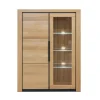 Vitrine Brest, massive Buche, 108 cm