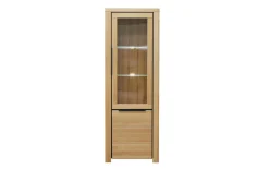 Vitrine Brest, massive Buche, 70 cm