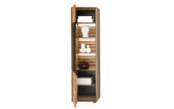 Vitrine Jackson, Eiche teilmassiv, inkl. LED-Beleuchtung