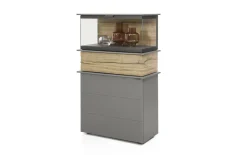 Vitrine Jana, graphit, inkl. Softclose Funktion