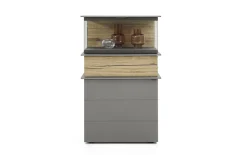 Vitrine Jana, graphit, inkl. Softclose Funktion