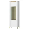 Vitrine Lazio, weiß/gold, 65 cm