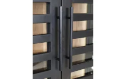 Vitrine Showcase, Akazie/schwarz, inkl. LED-Beleuchtung