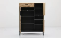 Vitrine Sweep, Haveleiche Cognac Nachbildung