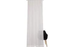 Vorhang mit verdeckter Schlaufe Solid, Polyester, offwhite, 130 x 250 cm