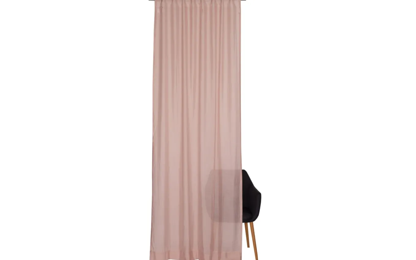 Vorhang mit verdeckter Schlaufe Solid, Polyester, rose, 130 x 250 cm