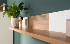 Wandboard Matera, weiß/Altholz-Nachbildung