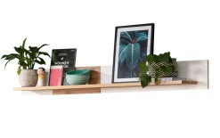 Wandboard Matera, weiß/Altholz-Nachbildung