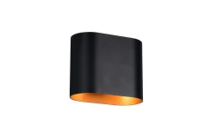Wandleuchte Alani, schwarz/gold