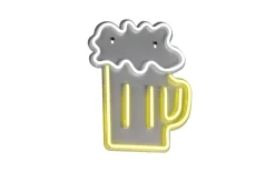 Wandleuchte Beer, gelb/weiß