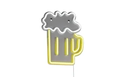 Wandleuchte Beer, gelb/weiß