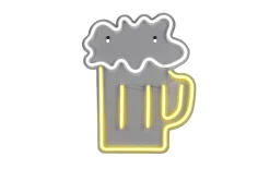 Wandleuchte Beer, gelb/weiß