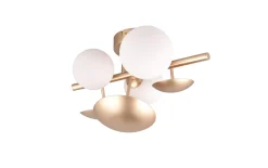 Wandleuchte Bubble, goldfarbig/weiß, 30 cm