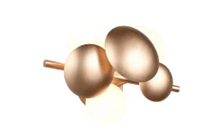 Wandleuchte Bubble, goldfarbig/weiß, 30 cm