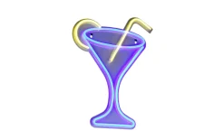 Wandleuchte Cheers, blau/gelb
