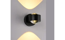 Wandleuchte Chia, schwarz