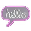 Wandleuchte Hello, pink/weiß