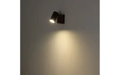 Wandleuchte Kayden, dunkelbraun/schwarz