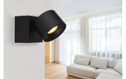Wandleuchte Rae, schwarz