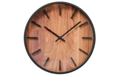 Wanduhr Buford, schwarz/holz, 29,8 cm