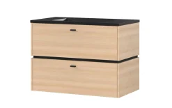 Waschbeckenunterschrank Modesto, Eiche-Nachbildung, inkl. Waschbecken