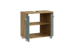 Waschbeckenunterschrank Veris, Artisan Eiche-Nachbildung/salbeifarbig
