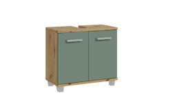 Waschbeckenunterschrank Veris, Artisan Eiche-Nachbildung/salbeifarbig
