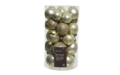 Weihnachtskugel-Set, perle, 6 cm
