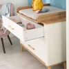 Wickelkommode Pauline, weiß/Artisan Eiche-Nachbildung, inkl. Wickelansatz