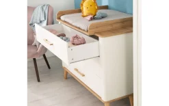 Wickelkommode Pauline, weiß/Artisan Eiche-Nachbildung, inkl. Wickelansatz