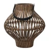 Windlicht, braun, 39 cm
