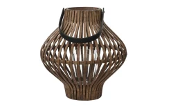 Windlicht, braun, 39 cm