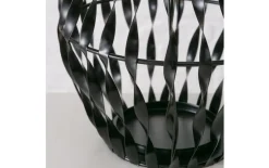 Windlicht Jakel, rund, Eisen schwarz, 19 cm