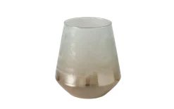 Windlicht Maty, gold/weiß, 20 cm