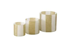 Windlichtset Lema, beige, 3-teilig